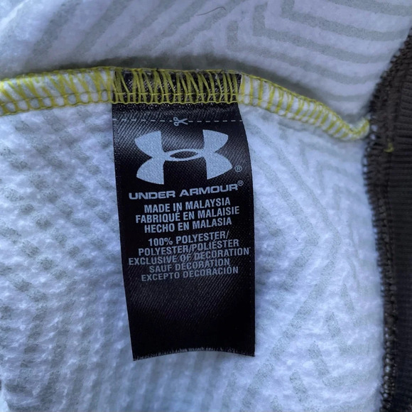 Men’s Under Armour Yellow Camo Forest Full Zip Hoodie Winter Jacket Size XL - Picture 10 of 10